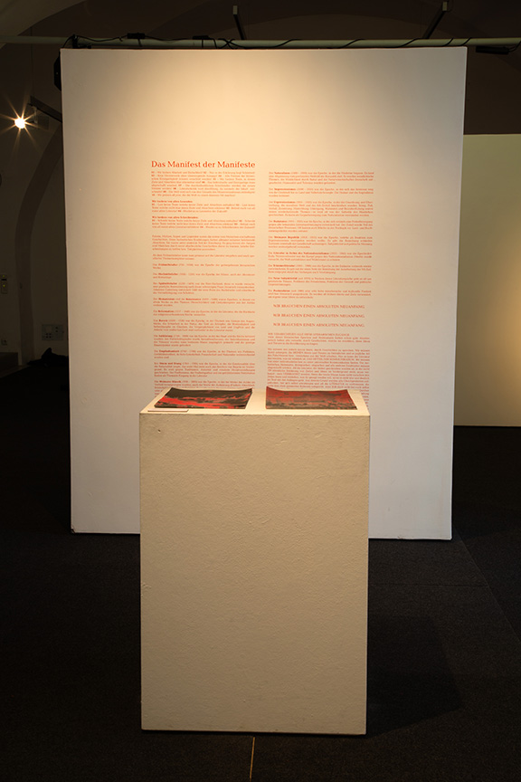 Manifest der Manifeste - Ausstellungsansicht