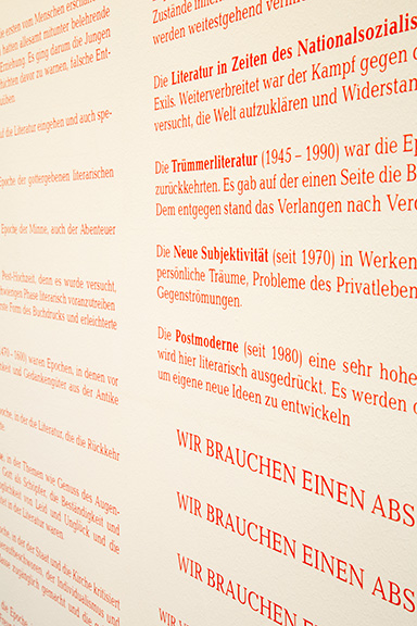 Manifest der Manifeste - Ausstellungsansicht Close Up